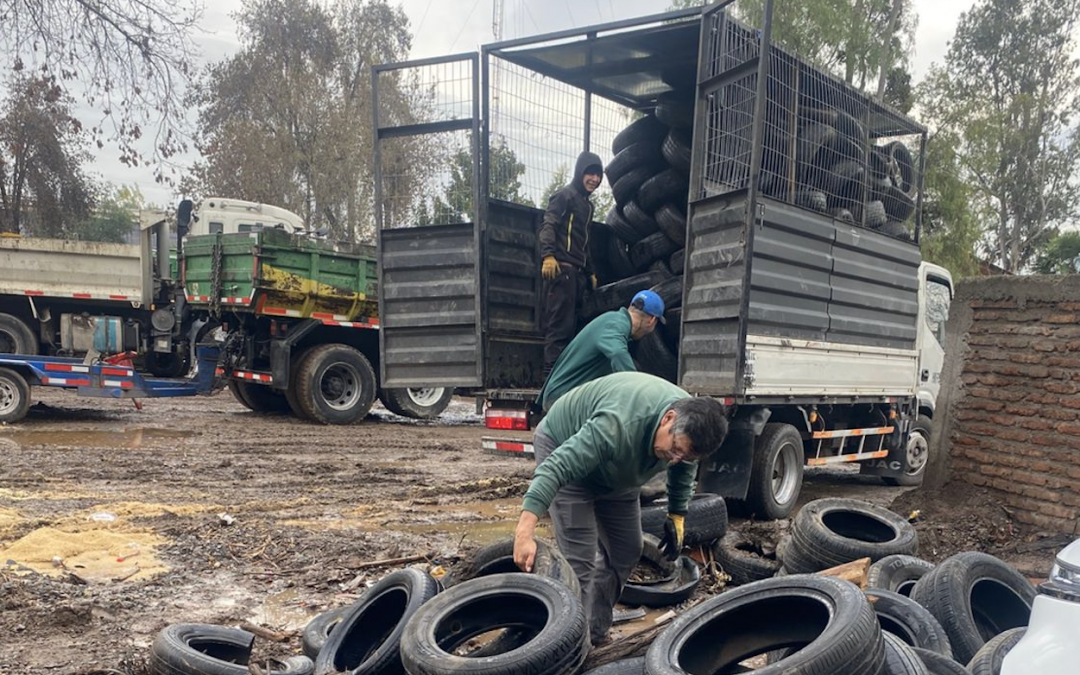 Primer retiro del Programa Neumáticos Fuera de Uso desde la Municipalidad de Quinta Normal